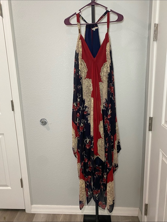 gimmicks by BKE Dresses & Skirts - gimmicks by BKE Red, Navy & Cream Floral Maxi Dress